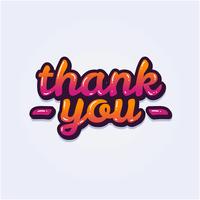 Thank you text effect vector