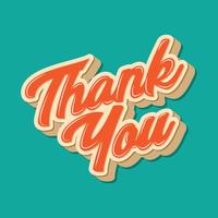 Cool Thank You Typography vector