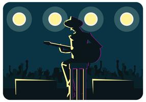 Musician On Stage Vector