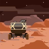 Ilustración de exploración de Marte vector
