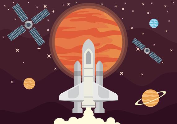 Mars Exploration Illustration