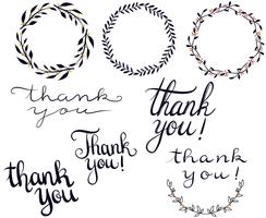 Thank You Typography Vectors