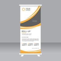 Resumen Roll Up Banner Stand plantilla vector