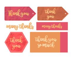 Vector Thank You Tags