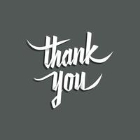 Thank You Typography Vector