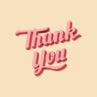 Thank You Typography Vector