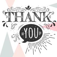 Thank You Typography Vector