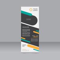 Business Roll Up Standee Banner Template vector