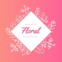 Rosegold Floral Vector Background