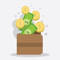 Flat Cash Back Illustration vector