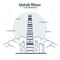 Qutub Minar Vector Illustration 