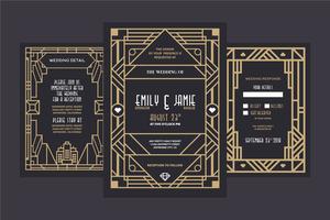 Art Deco Wedding vector