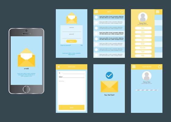 Mobile App Gui Vector Set
