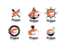 Prawn Seafood Logos Free Vector