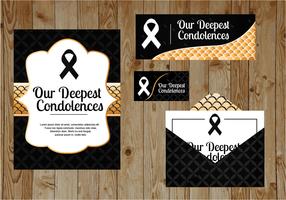 Condolences Greeting Card vector