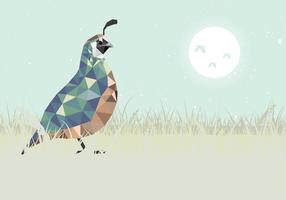 Quail Low Poly Style Vector