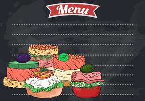 Beef Canapes Buffet vector