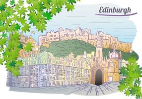 Ilustración de fondo Edimburgo vector