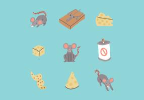 Mouses, quesos y trampas vector