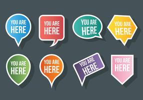 Gratis You Are Here Icons Vector