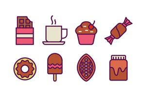 Chocolate sweet foods vector