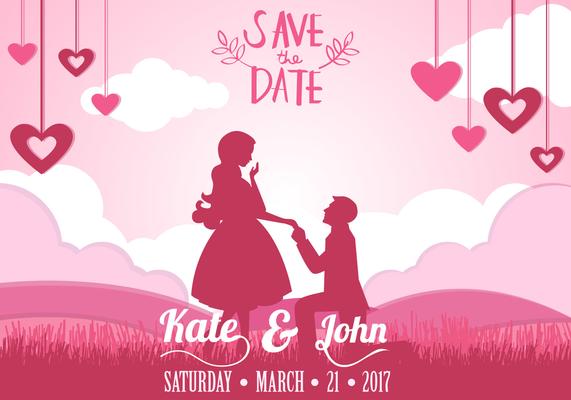 Invitation Of RSVP With Couple