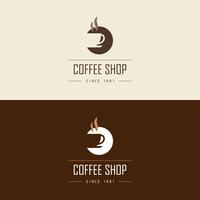 vector de logo de tienda de café