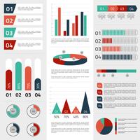 Elementos de infografía empresarial vector