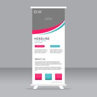 Roll Up Banner Stand Template vector