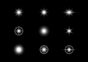 Efectos de luz brillantes vector