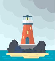 Flat Lighthouse vector