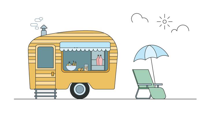 Trip Trailer Vector