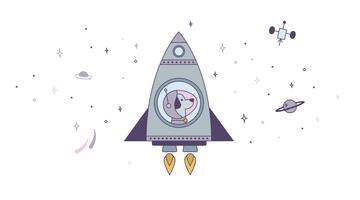 Space Dog Vector