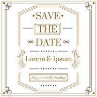 Art Deco Save The Date Vector 