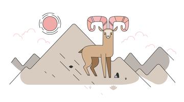 Mountain Goat Vector