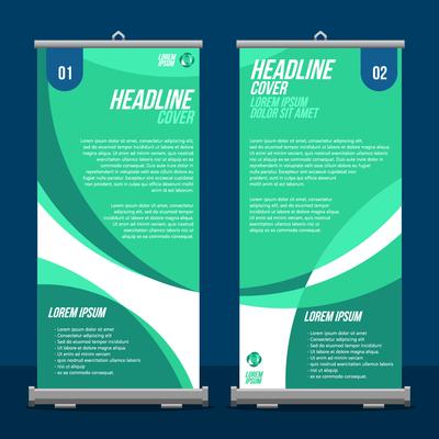 Roll Up Banner Display Mockup Vector Download Free Vectors Clipart Graphics Vector Art