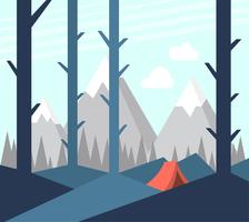 Camping en la naturaleza vector