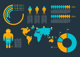 Vectores icónicos de visualización de datos