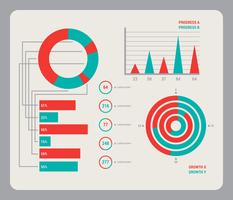 Vectores icónicos de visualización de datos