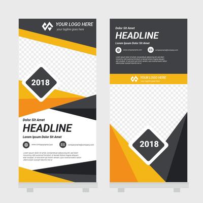 Standee Design Template Vector