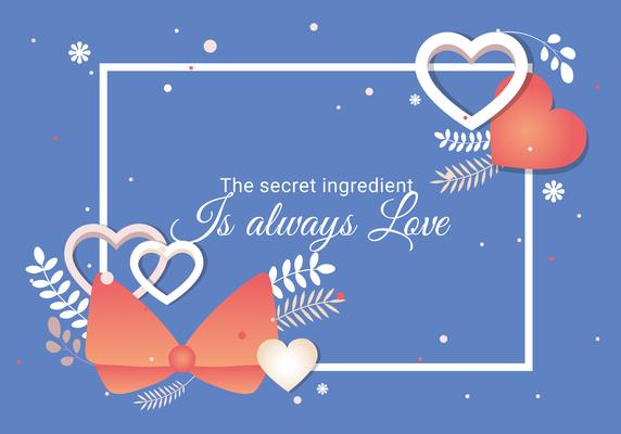 Postcard to Valentine's Day Vector Illustration