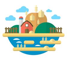 Flat Farming Illustration vector