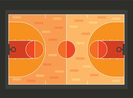 Basketball Court Flat Style Vector