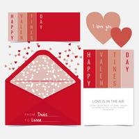 Vector Valentine's Day Card and Envelope