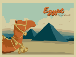 Vector de la postal de Egipto