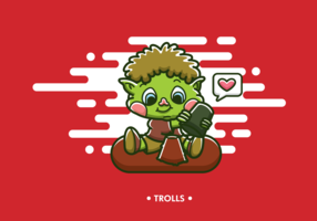 Vector de dibujos animados de Trolls