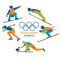 Korean Winter Sports Illustration vector