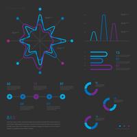 Visualización de datos, elementos de infografía vector