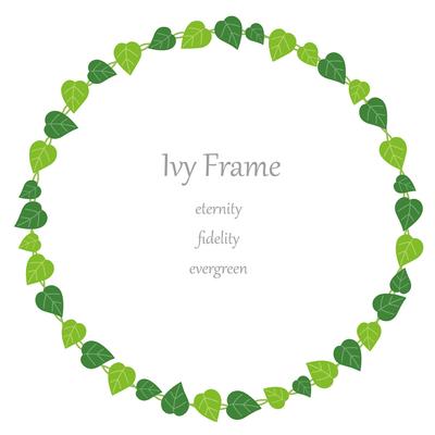 Circular ivy frame.