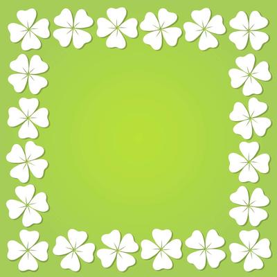 Four-leaf clover square frame.